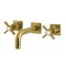 Kingston Brass KS6127ZX Two-Handle Wall Mount Bathroom Faucet, Brushed Brass KS6127ZX - alternate 1